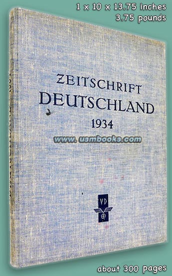 DEUTSCHLAND Nazi Travel Magazines 1934 - hard bound