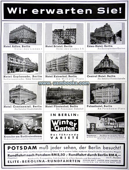 1934 Berlin hotel advertising