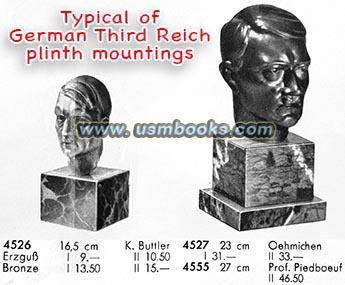 hitler bust souvenirs, Bildnisbueste des Fuehrers