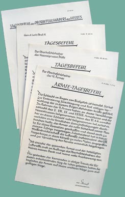 III. Reich Wehrmacht Tagesbefehl