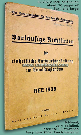 Vorläufige Richtlinien für einheitliche Entwurfsgestaltung im Landstraßenbau 1936