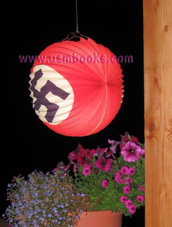 Third Reich swastika paper lantern