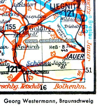 Nazi map Georg Westermann Braunschweig