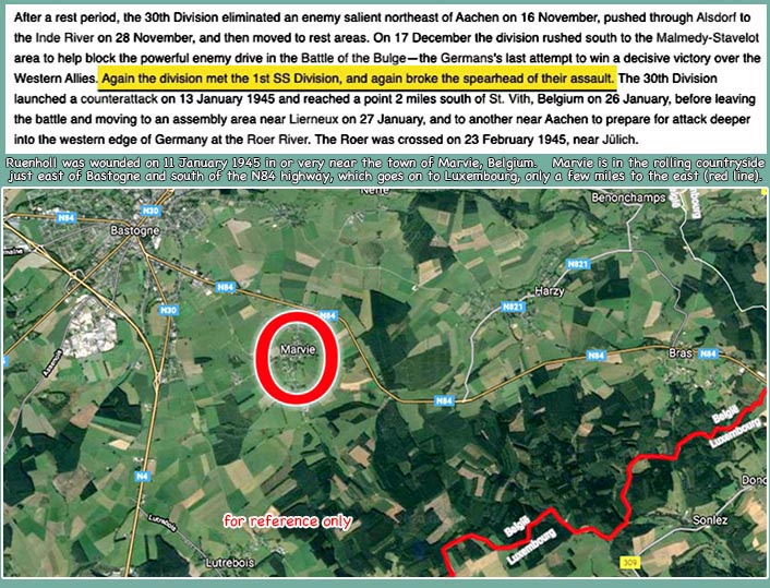 Battle of the Bulge, Bastogne, Marvie Belgium