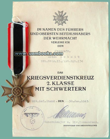 Kriegsverdienstkreuz 2. Klasse mit Schwerten